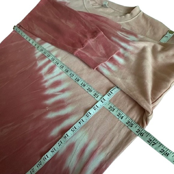 Old Navy Women's L Pink Ombre Pull Over Sleeved Scoop Neck Cotton Sweatshirt - Picture 10 of 14